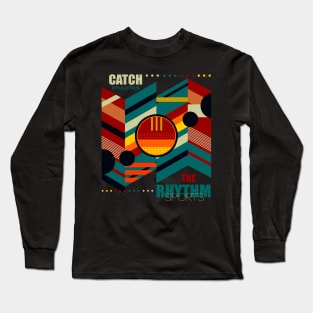 athletics sports graph retro colors Long Sleeve T-Shirt